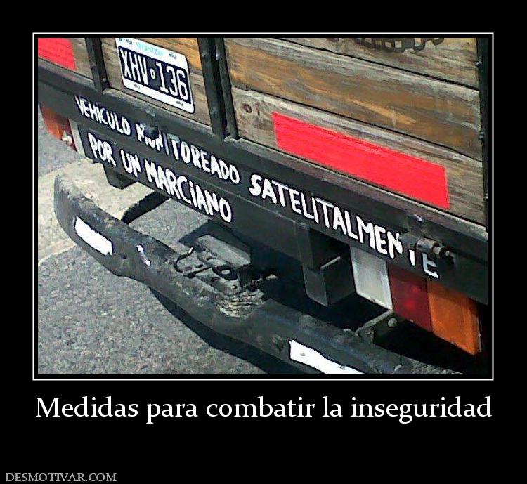 Medidas para combatir la inseguridad
