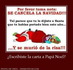 ¿Escribiste la carta a Papá Noel?