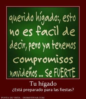 Tu hígado ¿Está preparado para las fiestas?