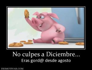 No culpes a Diciembre... Eras gord@ desde agosto
