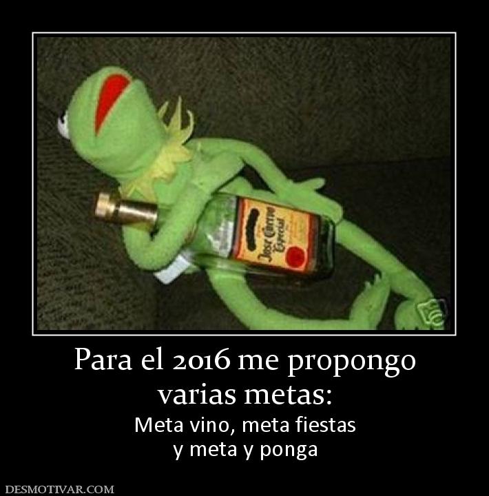 Para el 2016 me propongo varias metas: Meta vino, meta fiestas y meta y ponga