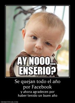 Se quejan todo el año por Facebook y ahora agradecen por haber tenido un buen año