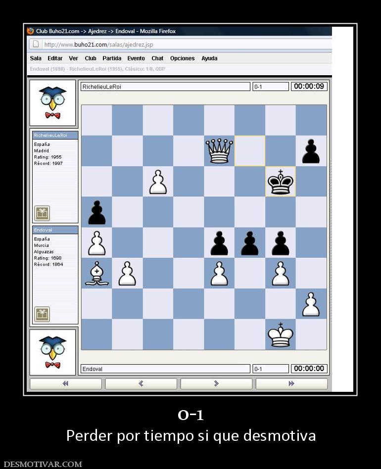 0-1 Perder por tiempo si que desmotiva