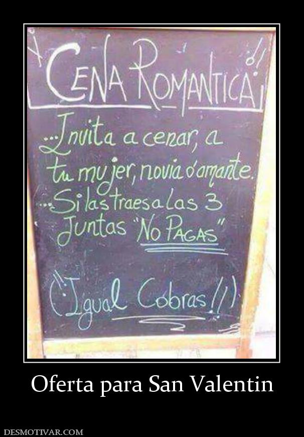 Oferta para San Valentin