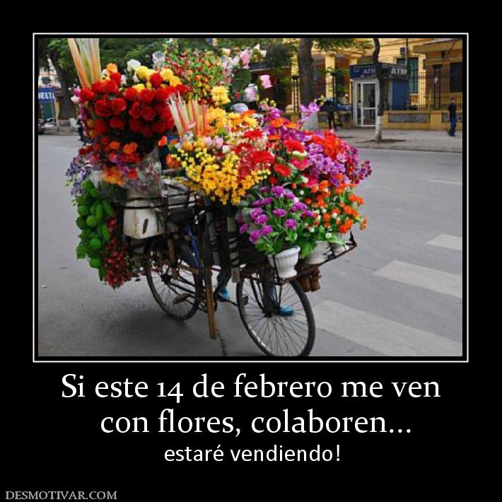 Si este 14 de febrero me ven  con flores, colaboren... estaré vendiendo!