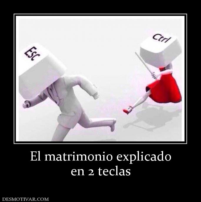 El matrimonio explicado en 2 teclas