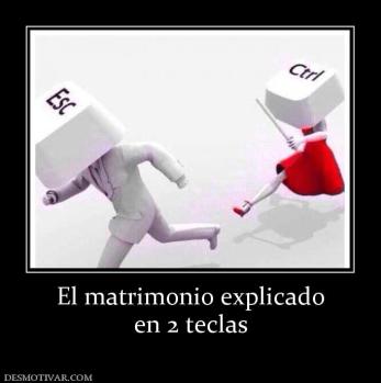 El matrimonio explicado en 2 teclas