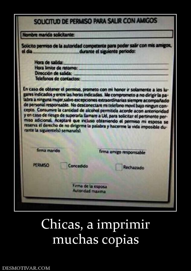Chicas, a imprimir muchas copias
