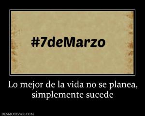 Lo mejor de la vida no se planea, simplemente sucede