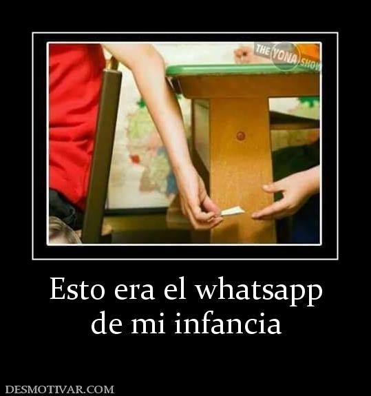 Esto era el whatsapp de mi infancia