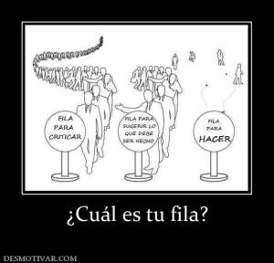 ¿Cuál es tu fila?
