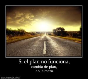 Si el plan no funciona, cambia de plan, no la meta