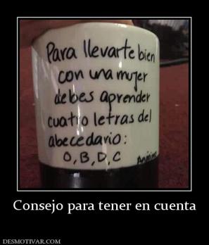 Consejo para tener en cuenta