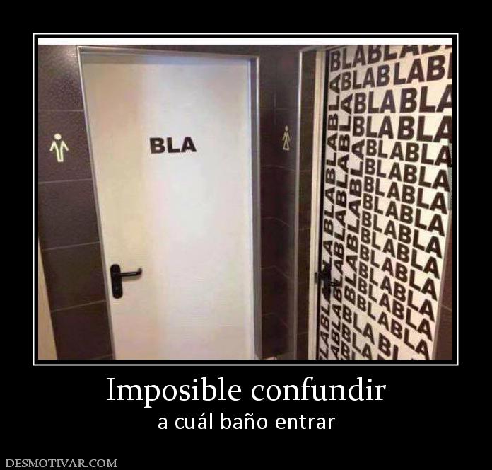 Imposible confundir a cuál baño entrar