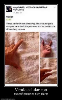 Vendo celular con especificaciones bien claras