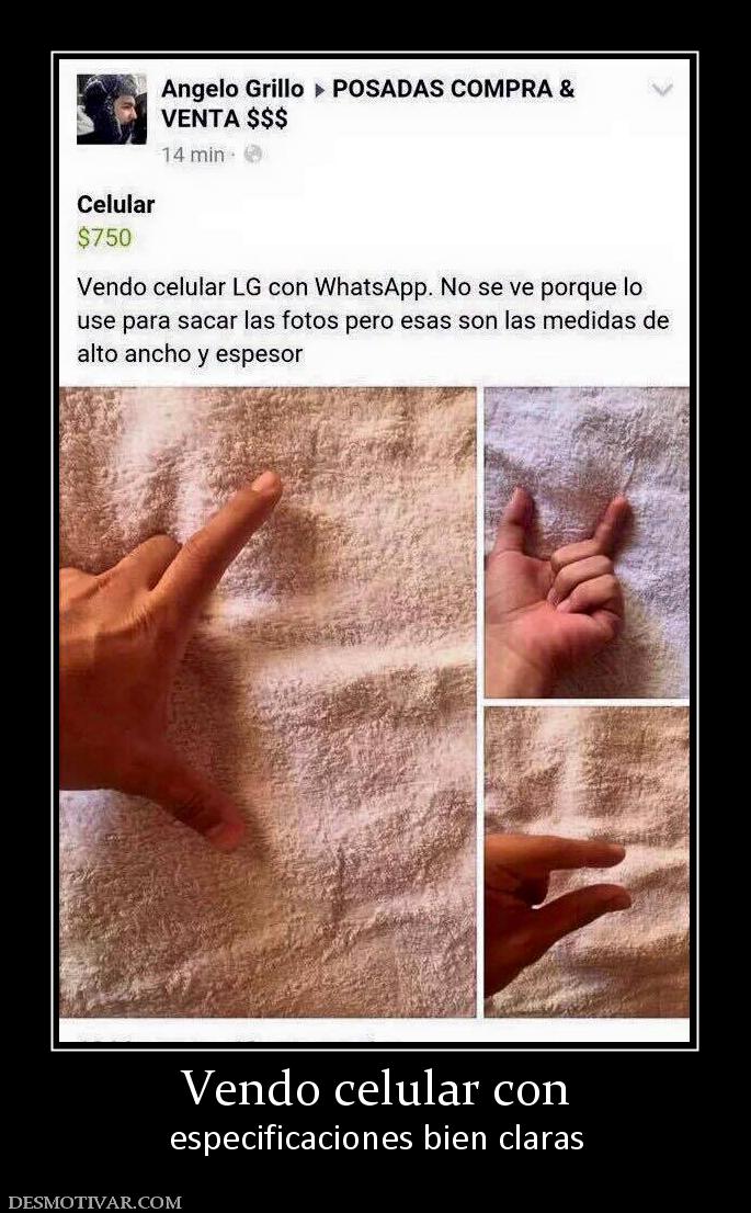 Vendo celular con especificaciones bien claras