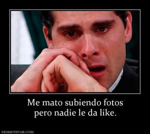 Me mato subiendo fotos pero nadie le da like.