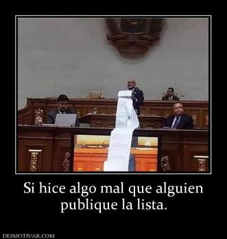 Si hice algo mal que alguien publique la lista.