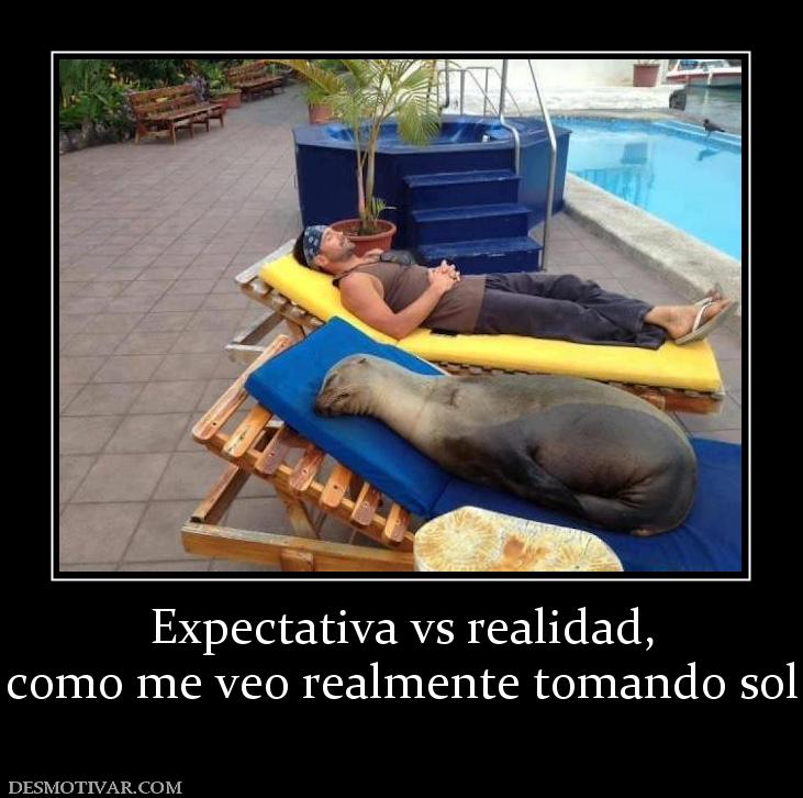 Expectativa vs realidad, como me veo realmente tomando sol