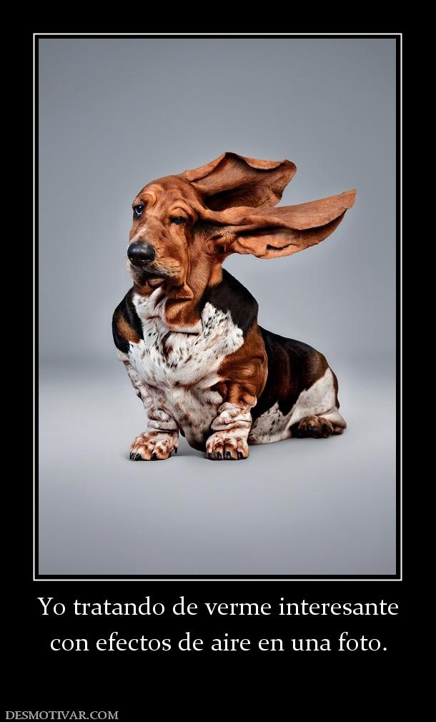 Yo tratando de verme interesante con efectos de aire en una foto.