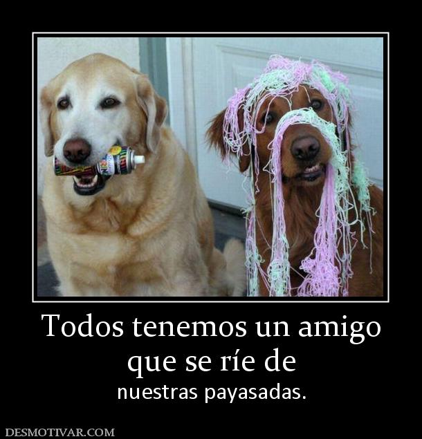 Todos tenemos un amigo que se ríe de  nuestras payasadas.