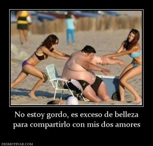No estoy gordo, es exceso de belleza para compartirlo con mis dos amores