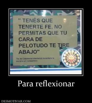 Para reflexionar