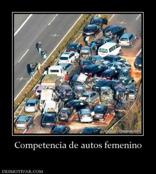 Competencia de autos femenino