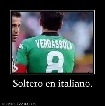 Soltero en italiano.