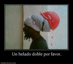 Un helado doble por favor.