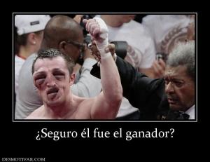 ¿Seguro él fue el ganador?