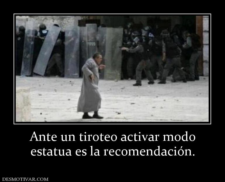 Ante un tiroteo activar modo estatua es la recomendación.