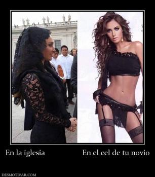 En la iglesia                   En el