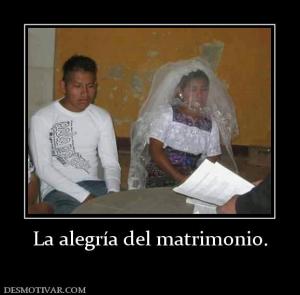 La alegría del matrimonio.