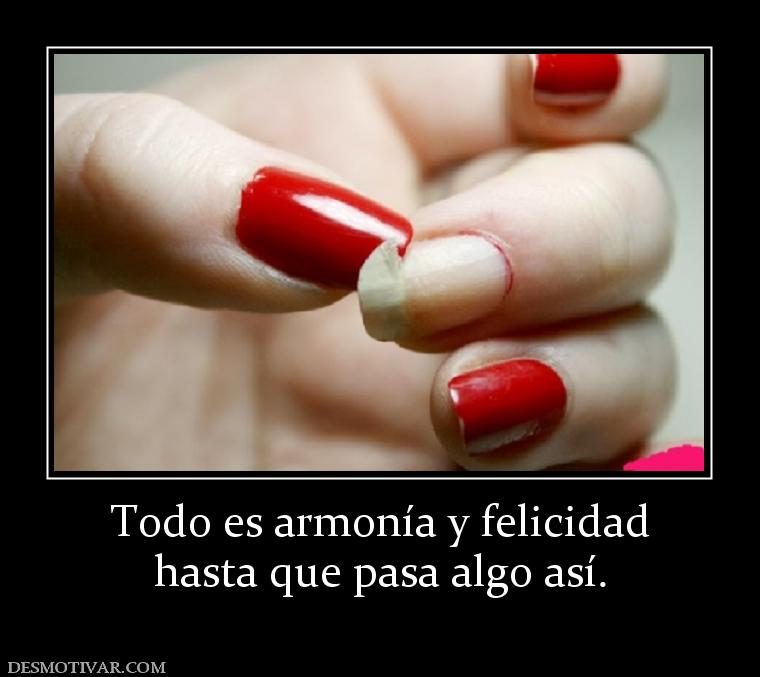 Todo es armonía y felicidad hasta que pasa algo así.