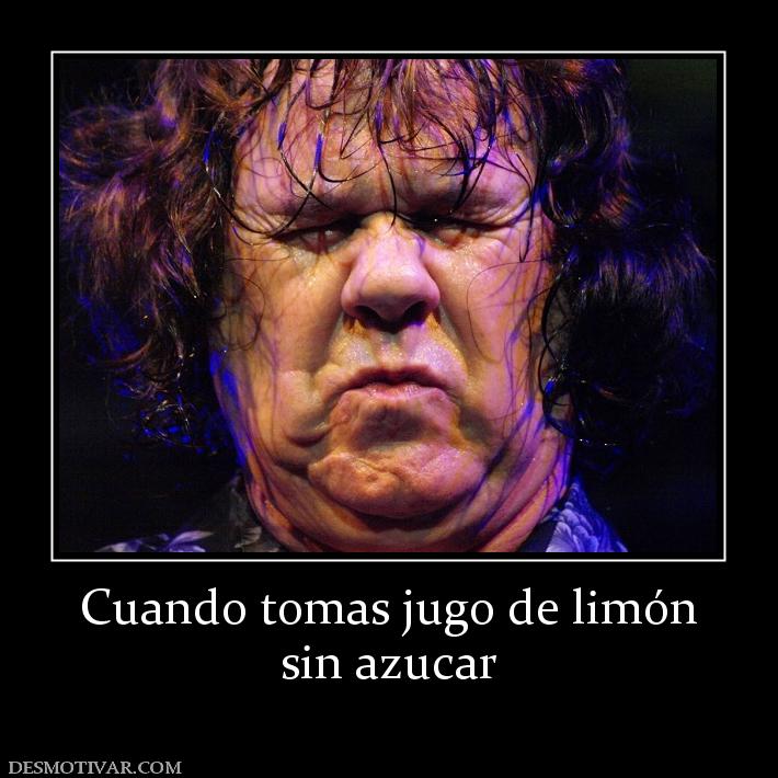 Cuando tomas jugo de limón sin azucar