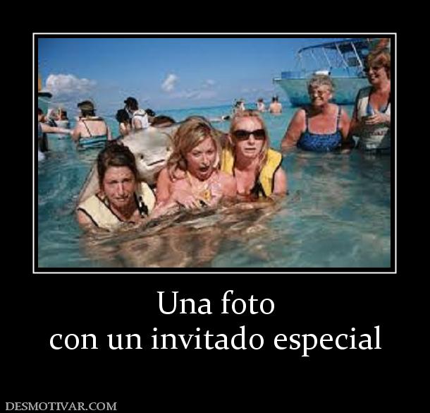 Una foto con un invitado especial