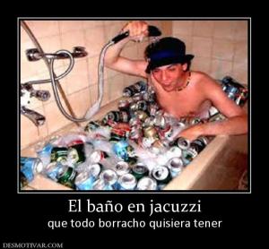 El baño en jacuzzi que todo borracho quisiera tener