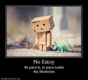No Estoy Ni para ti, ni para nadie No Molestes