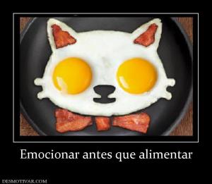Emocionar antes que alimentar