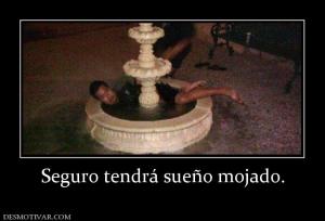 Seguro tendrá sueño mojado.