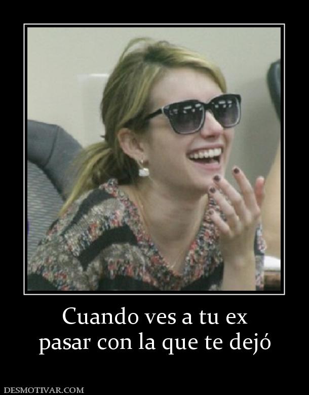 Cuando ves a tu ex pasar con la que te dejó