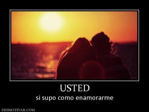 USTED si supo como enamorarme