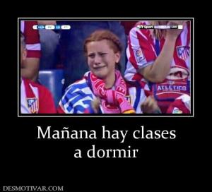 Mañana hay clases a dormir