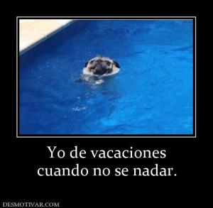 Yo de vacaciones cuando no se nadar.