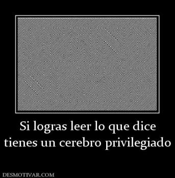 Si logras leer lo que dice tienes un cerebro privilegiado