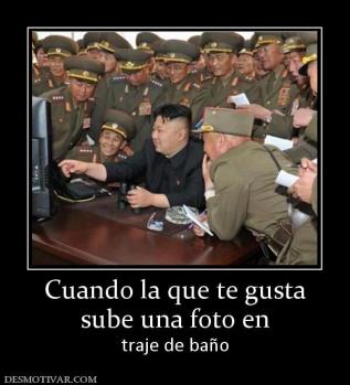 Cuando la que te gusta sube una foto en  traje de baño
