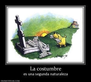La costumbre es una segunda naturaleza