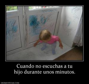 Cuando no escuchas a tu hijo durante unos minutos.