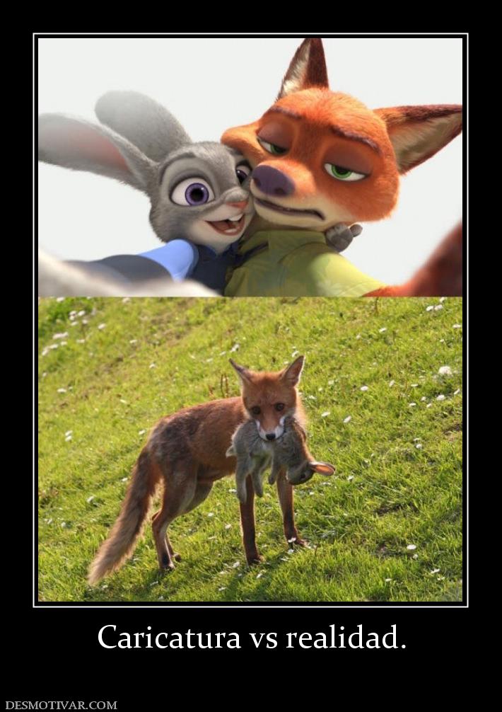 Caricatura vs realidad.